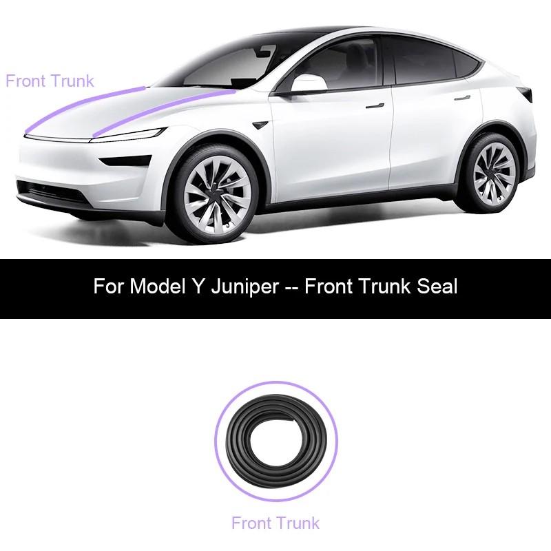 For Tesla Model Y Juniper Front Trunk Seal Kit Soundproof Rubber Weather Strip Model 3 Highland Seal Wind Noise Reduction Kit For Y Juniper Frunk