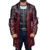Chaqueta de Cuero Punk Gótica para Hombre Otoño/Invierno: Abrigo de Disfraz Medieval de Halloween de Longitud Media