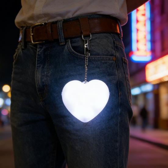 Rechargeable Handbag Light Heart-Shaped Night Portable Purse Lamp Light with Automatic Sensor for Women Girls Mothers