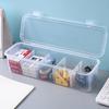 5 Compartment Storage Box With Lid See-Through Charge Cable Organizer Box Data Cable Management Box Socks Underwear Storage Box
