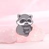 Playful Charming Raccoon Design Brooch Fun Animal Pin Stylish Alloy Badge Everyone For