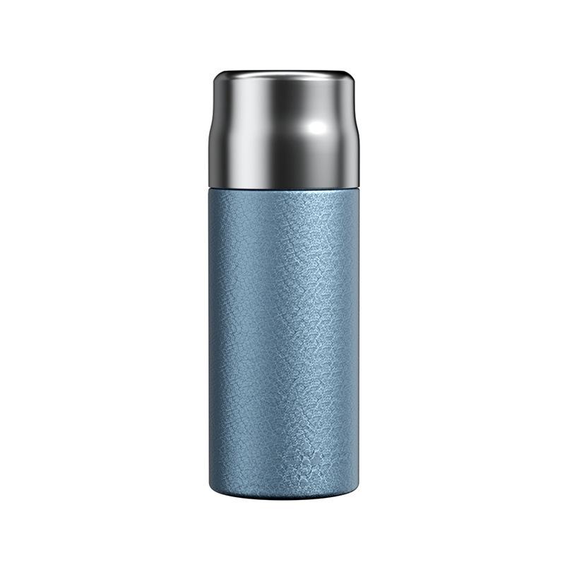 

Titanium Stainless Steel Vacuum Tumbler Leak-Proof Pop-up Lid Coffee Mug Insulated Sports Water Bottle with Strainer 480ML (16OZ) синий