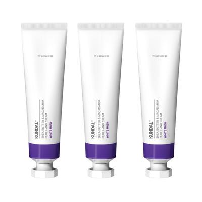 Kundal Shea Butter & Macadamia Pure Hand Cream White Musk 50ml*3Pcs