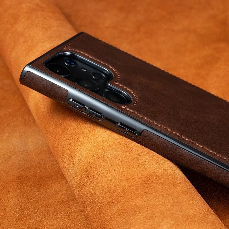 Magnetic Snap-on Leather Case Galaxy S26 Ultra Full Coverage Shockproof Business Style