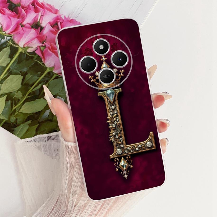 For Xiaomi Redmi 14C Case Luxury Letter Soft Slim Silicone Couple Phone Cover For Xiaomi Poco C75 Redmi A4 A3 Pro Redmi14C Funda