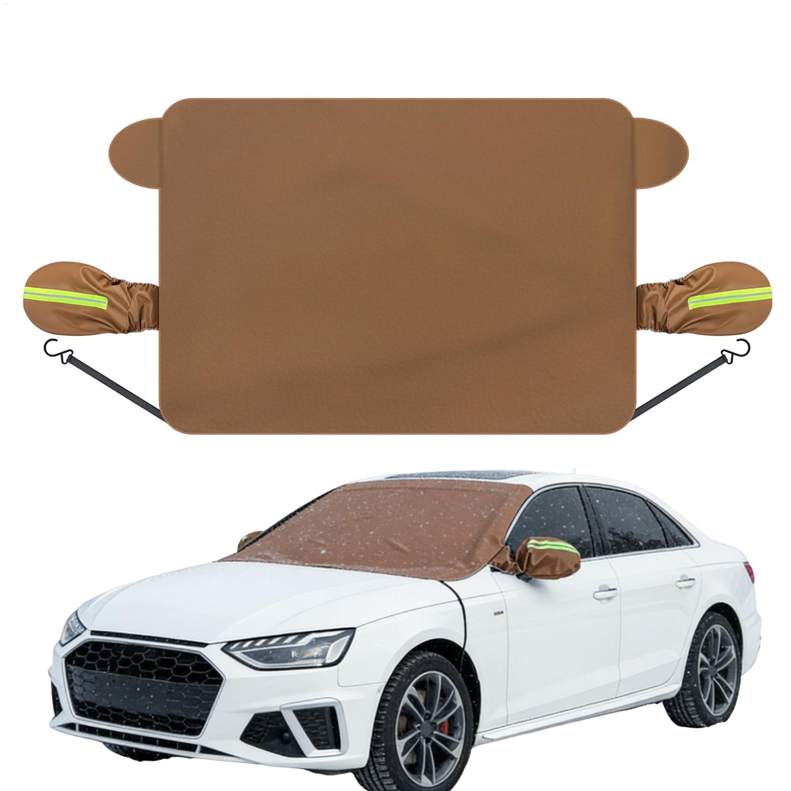 

Car Windshield Snow Cover PU Leather Dustproof Windproof Waterproof Auto Supplies Windshield Snow And Ice Cover for Sedans CN