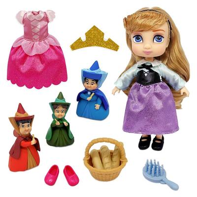 Set de Joacă Mini Păpușă Disney Aurora Colecția Animators Frumoasa din Pădurea Adormită – – 5 inci