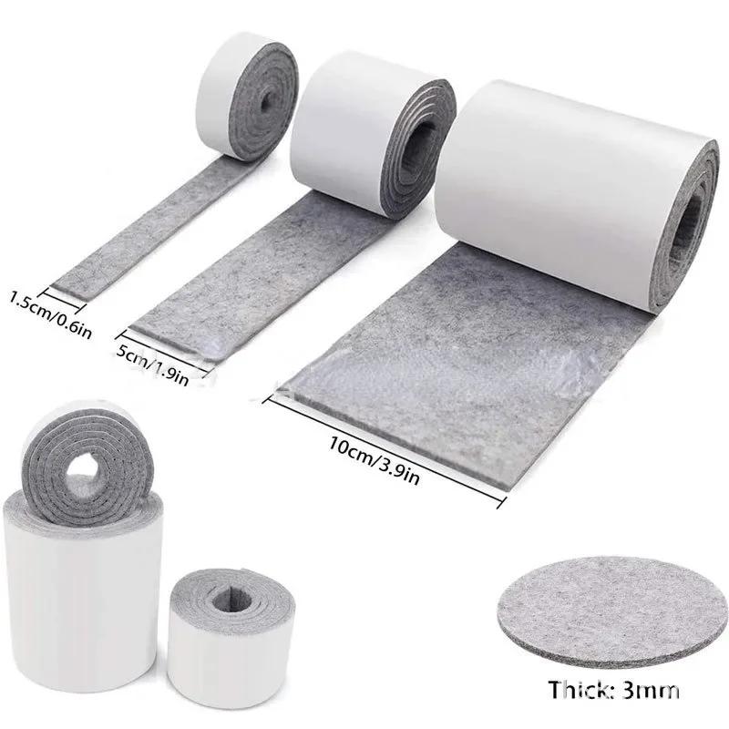 Self-Adhesive Felt Furniture Pad Roll For Hard Surfaces Heavy Duty Felt Strip 1M Protector Wear-resisting Table Chair Leg Sticky