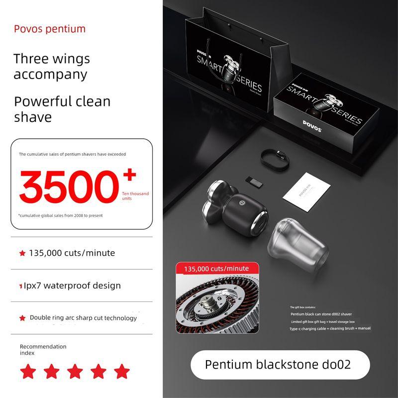 Pentium Electric Shaver for Men, Official New Portable Beard Trimmer D002, Holiday Gift for Boyfriend Yao Shi Hei