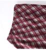 2025 Women's High-Waisted Washable Plaid Flannel Midi Skirt with Slit