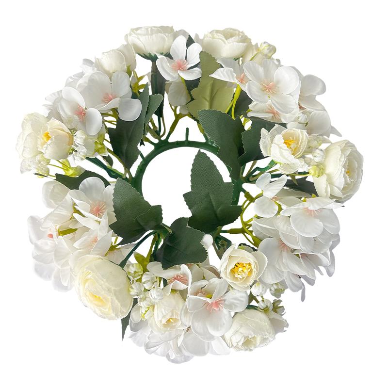 

Luxury Artificial Flowers Wreath Decoration Flower Row for Wedding Garland Home Front Door Decor DIY Valentines Day Decorations белый