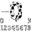 1pcs American Version 40inch Cow Print Large Cartoon Digital Balloon Black and White Print Children and Baby's Birthday Number