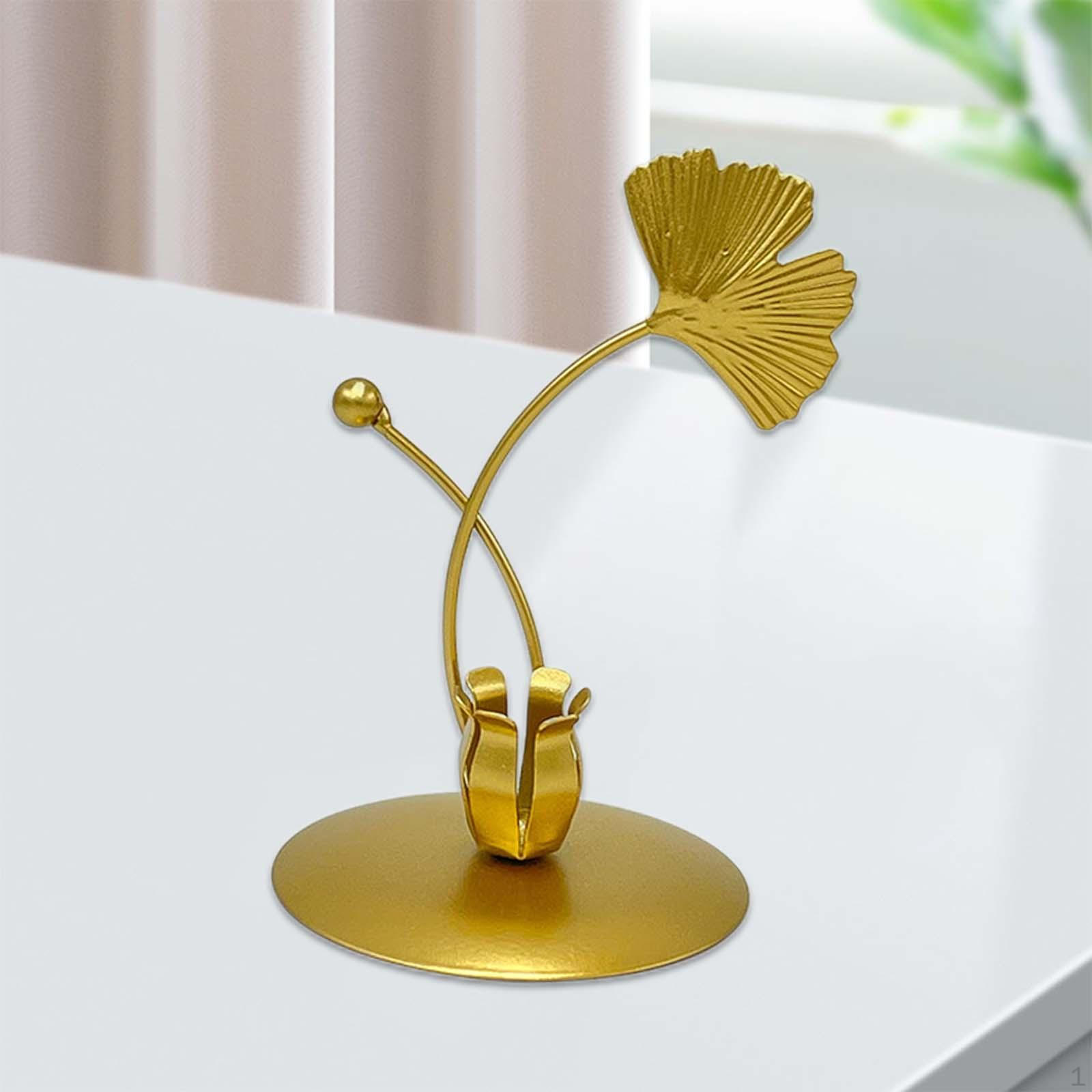 Flower Petals Candle Holder Coffee Centerpieces Taper Candlesticks Stand Wedding Christmas 9x9x15cm