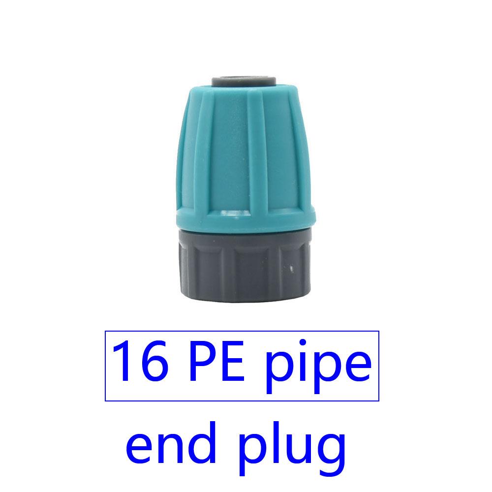

16mm 1/2 PE Pipe Connector Water Splitter Tee Elbow End Plug Coupling Threaded Lock To 4/7mm Hose Reducer Drip Irrigation