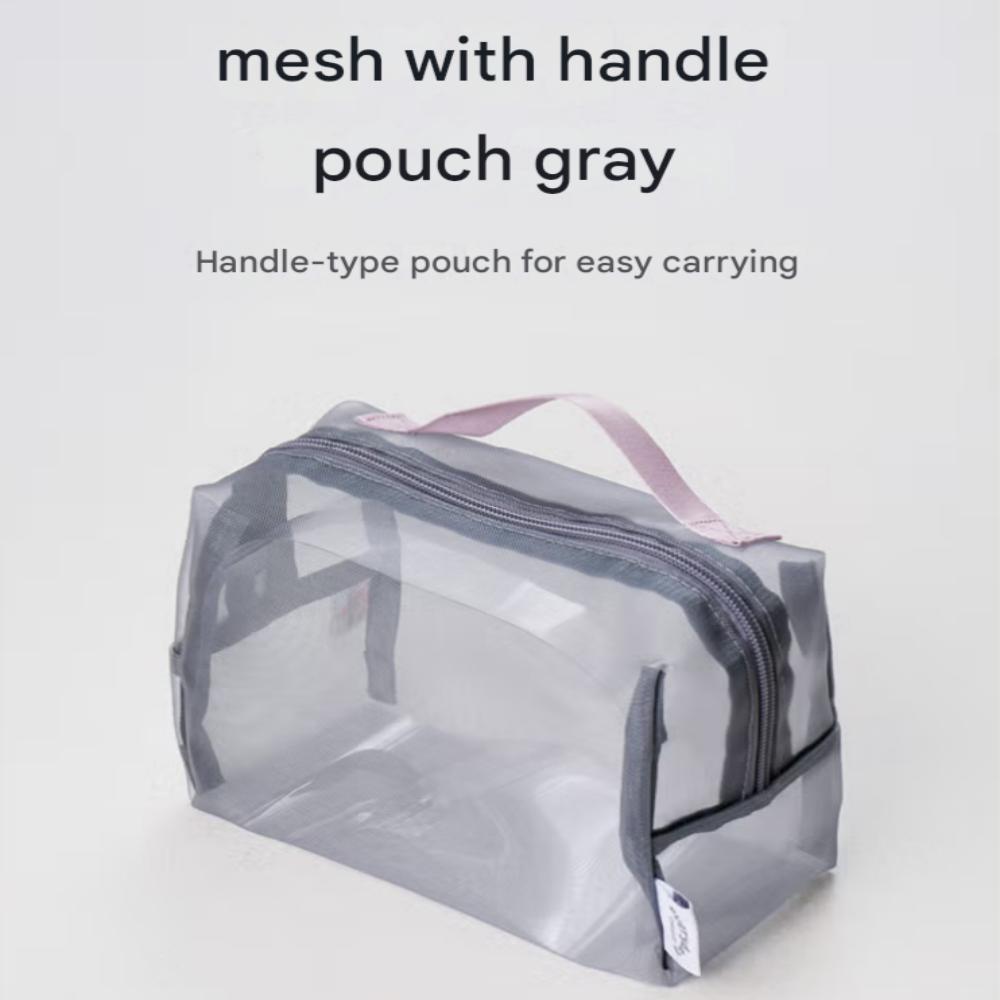 

Серый сетчатый мешочек с ручкой