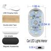 2PCS Wireless Adhesive LED Light Auto Roof Foot Atmosphere Lamp Car Interior LED Lighting Magnetic Touch Light