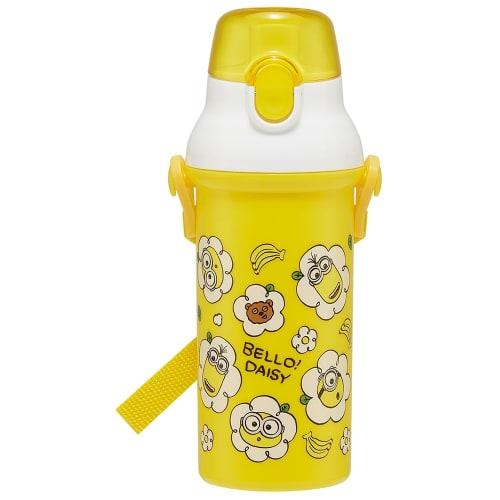 Skater Children's Water Bottle, 480ml, Direct Drinking, Plastic, One-Touch Operation, Dishwasher Safe, Made in Japan, Minion 24 Design, for Boys and G