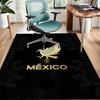 México Football Polyester Carpet, Soft Indoor Mat for Office Chair, Living Room, Computer Desk - Decorative Home Office Rug Design