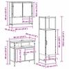 Bathroom Furniture Set with Shelf and Door 3 Pcs Brown Particleboard