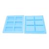 2Pcs Silicone Mold 6 Grids Heat Resistant Flexible Reusable Silicone Mold for Making Soaps Baking Cakes Muffins