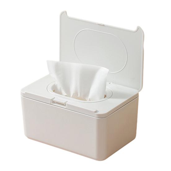 Wipes Dispenser, Refillable with Buckle-Sealed Cover Tissue Box, Dustproof Easy Pull Wipes Pouch Case for Bathroom