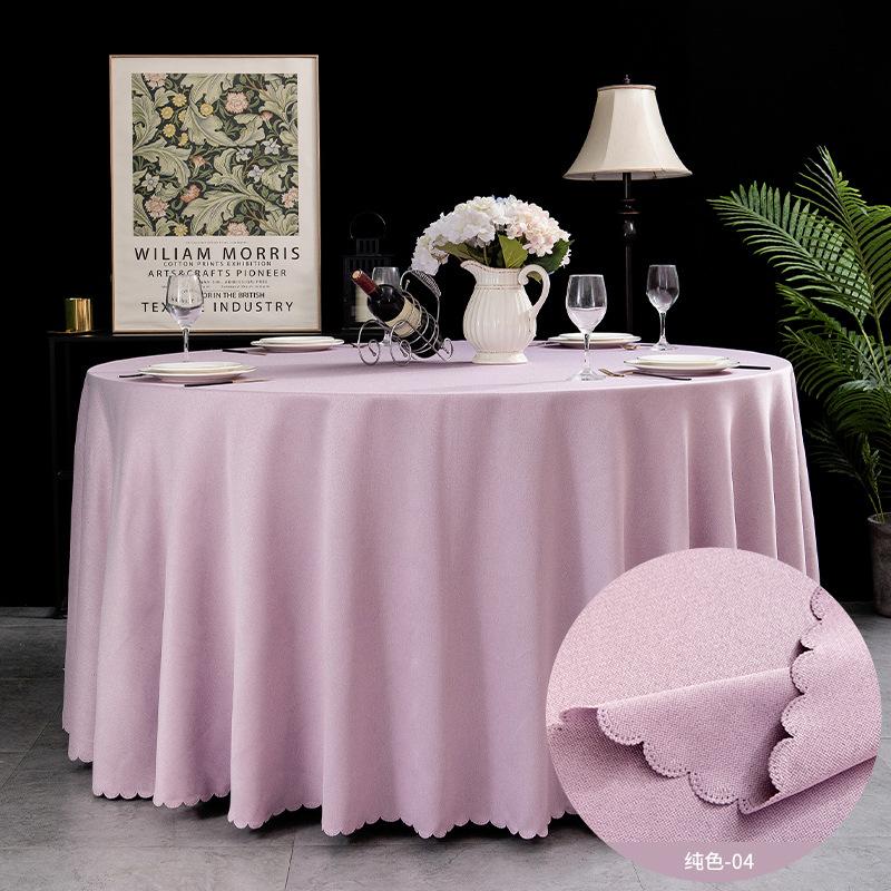 Hotel Round Tablecloth Fabric Restaurant Tablecloth Hotel Banquet Large Round Table Tablecloth Household Round Table Tablecloth