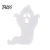 Minimalist Ghost Display Figurine Cute Halloween Wooden Table Sign, Spooky White Standing Photo Prop for Party Block Sign Holiday Tiered Tray