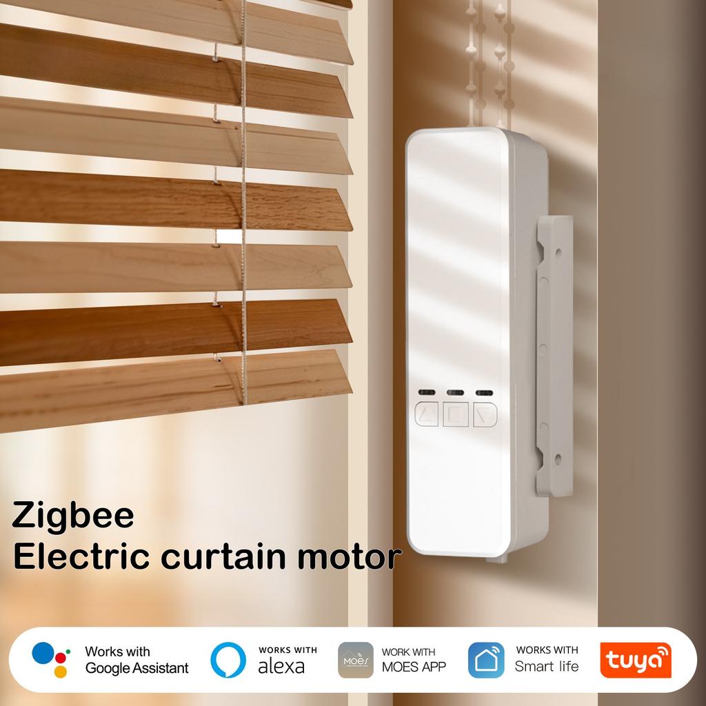 Zigbee Tuya smart home app for remote control of lithium - battery solar - charging smart curtain motor