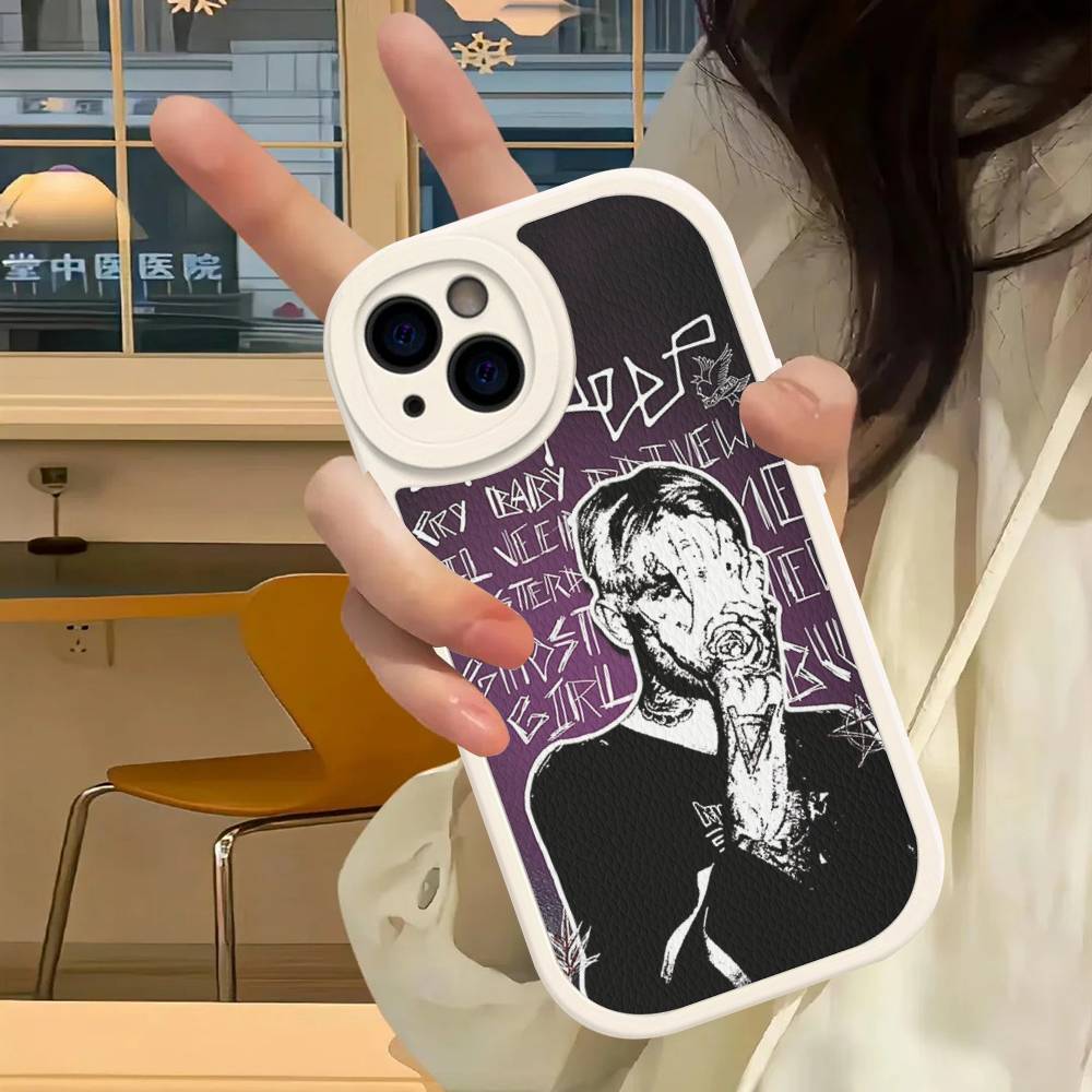 Singer Rapper L-Lil Peep Phone Case For IPhone 16 15 14 13 12 11 Pro Max Plus Leather Cover