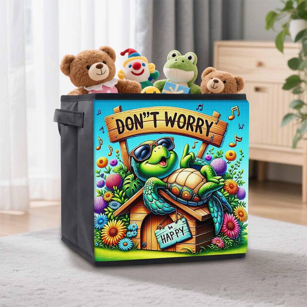 The Home of Sea Turtles 5D Diamond Painting Storage Basket Full Round Drill Mosaic Diamond Embroidery Cross Stitch Kits Home Decor Home Decor