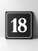 Metal House Number Sign, Black White Contrast, Outdoor Wall Decor for Home Street