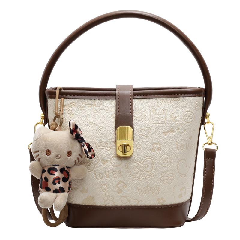 Women's 2025 High-End Commuting Crossbody Handbag - Small, Elegant Bucket Style