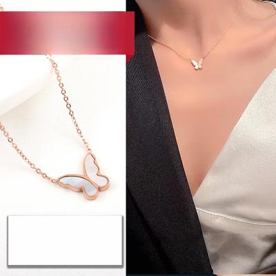 Hot Sale Necklace Decorations, Fresh Butterfly Temperament, Clavicle Chain, Women's Personality, Fashionable Necklace Simple