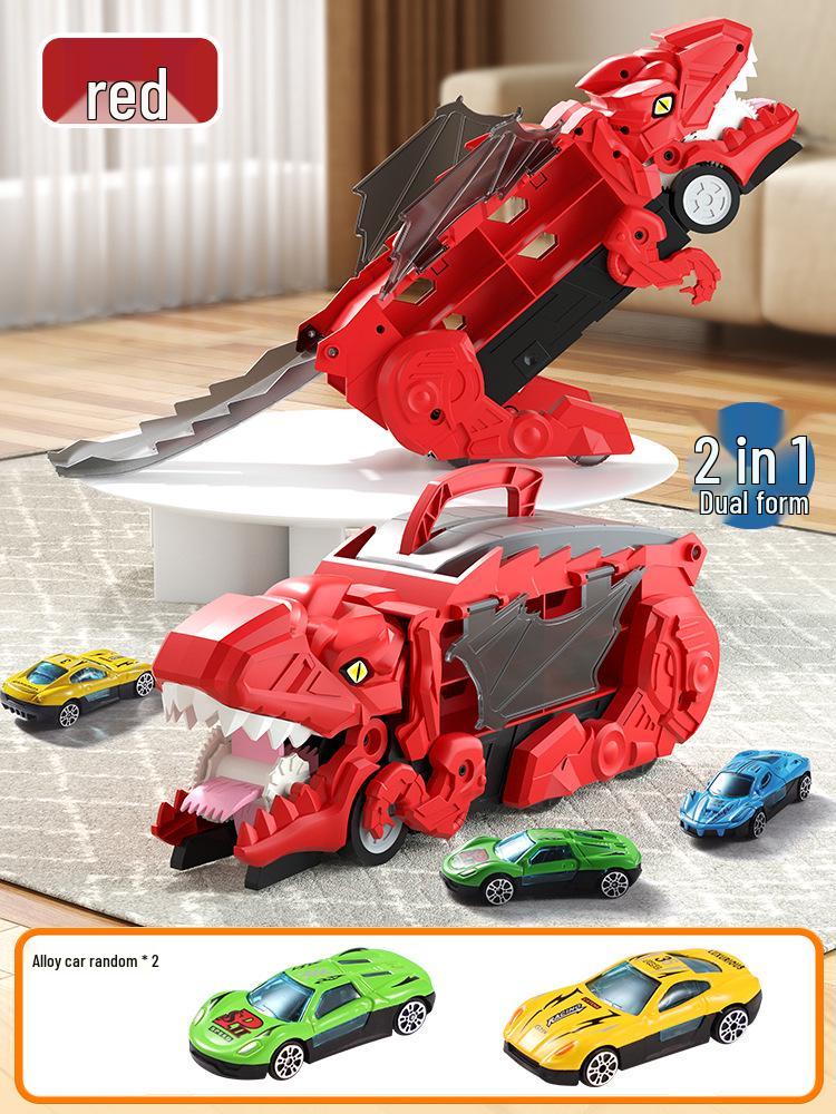 Cross-Border Child's Ultimate Transformed Tyrannosaurus Rex Track and Car Storage Toy