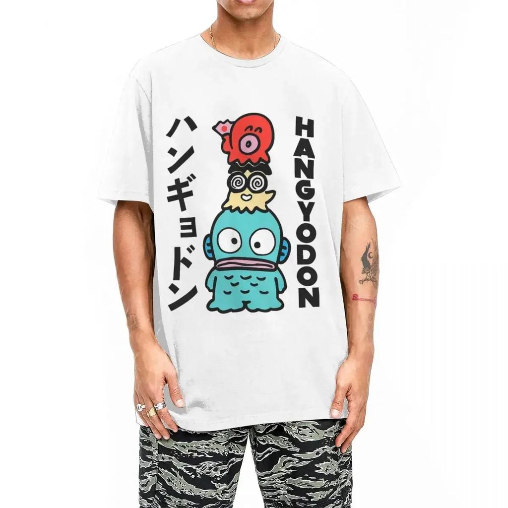 Hangyodon Japanisch für Männer Frauen T-Shirt Vintage T-Shirt Kurzarm Rundhals T-Shirts Sommerkleidung Y2k Top Damenbekleidung