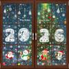 Cartoon Electrostatic Glass Sticker Santa Claus 2026 Merry Christmas Sticker  Festival Party