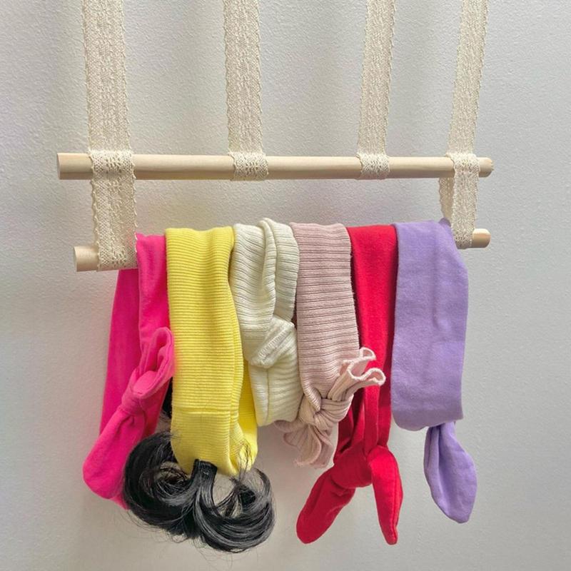 INS Wooden Baby Hair Clips Holder Princess Girls Hairpin Hairband Storage Pendant Jewelry Organizer Wall Ornaments Hanging