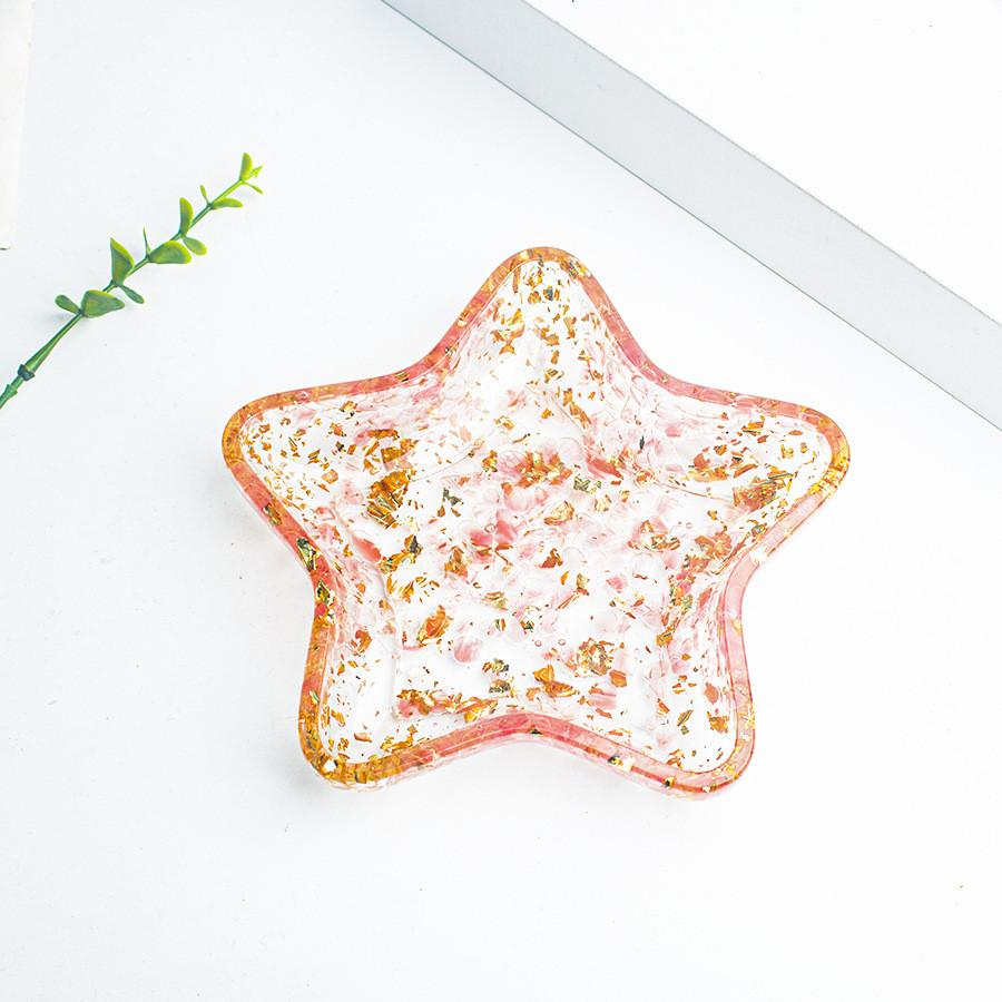 

Crystal Gemstone Star Shape Storage Box With Geometric Design For Home Decor And Gifts Style A