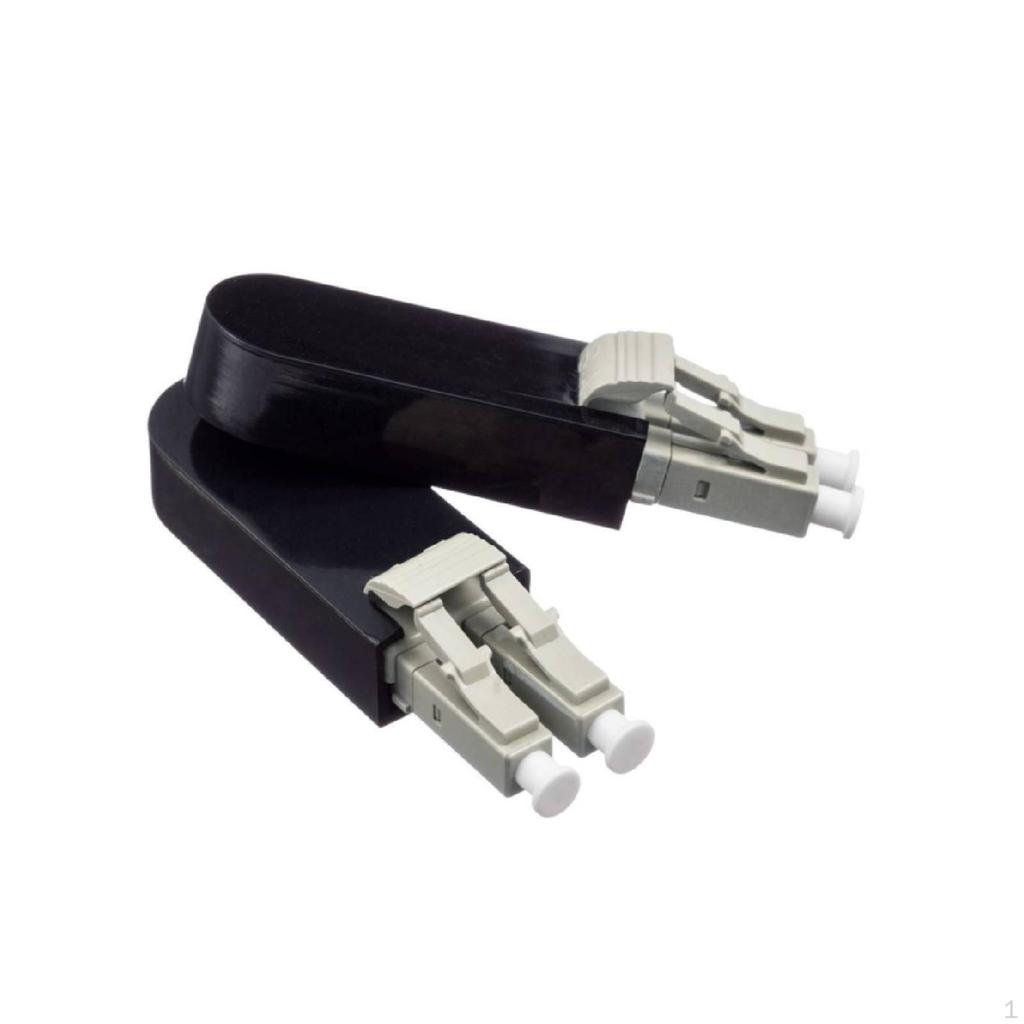Fiber Optical Loopback Adapter with Dust Protectors Shielded Duplex LC Device Reusable for