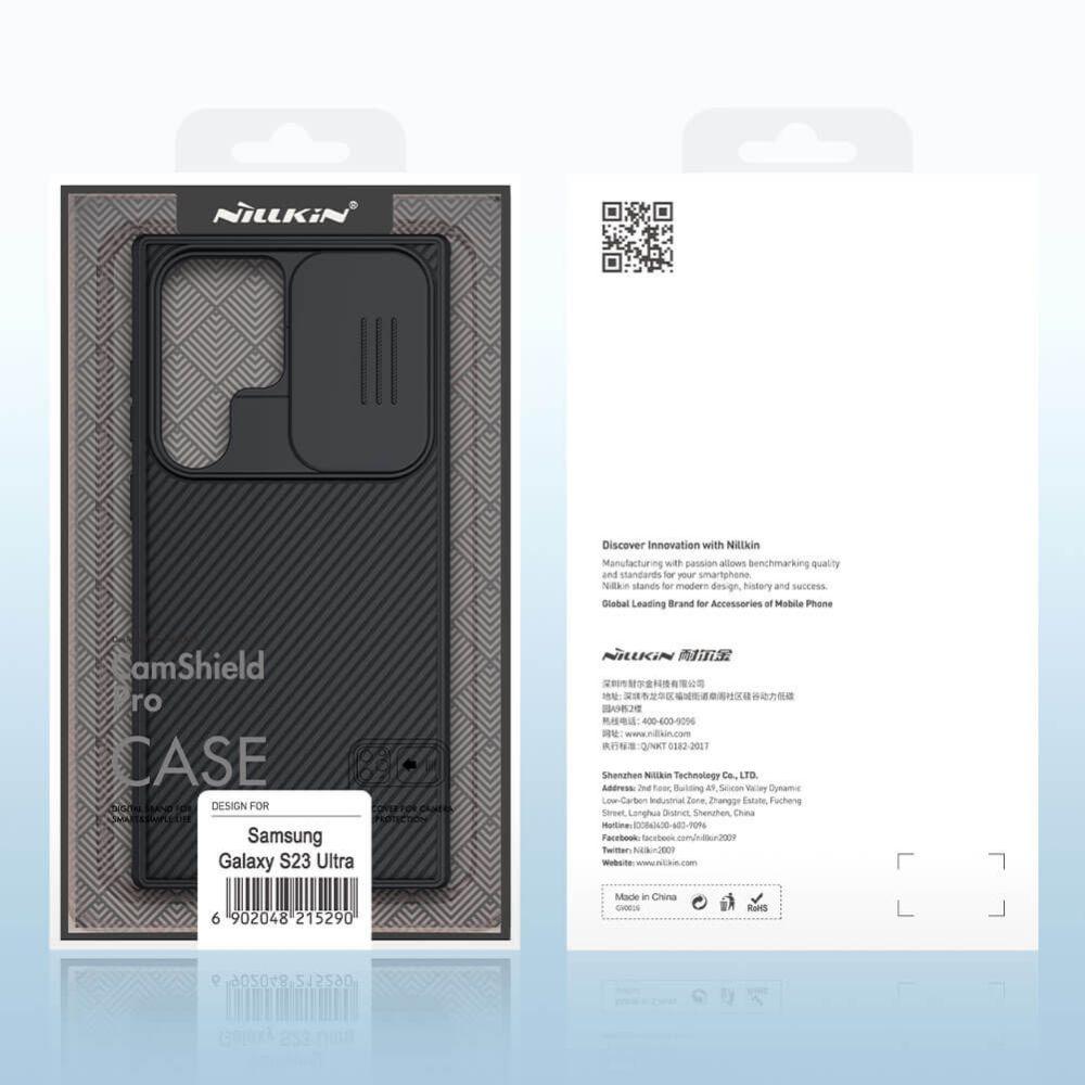 NILLKIN Case for Samsung Galaxy S23 Ultra, CamShield Pro Case, Black