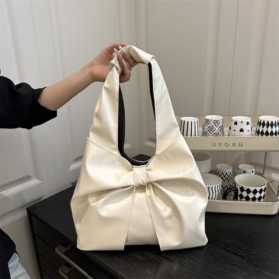 Beau sac exquis à nœud mode femme en jean grande capacité tendance sac à bandoulière