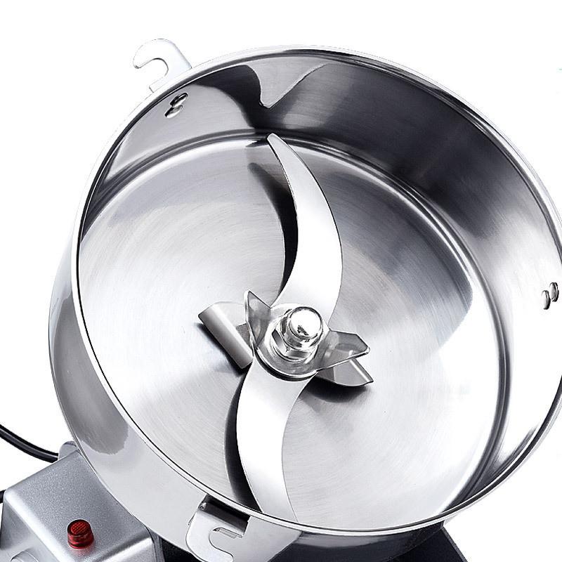 550W Multifunktionell Pulverblandare i Rostfritt Stål Stor Kapacitet Kross Elektrisk Malmaskin för Traditionell Kinesisk Medicin Spannmål