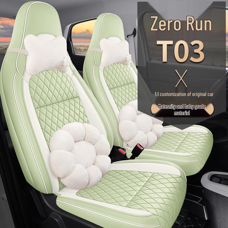 Leapmotor T03 Cartoon Seat Covers - Full Coverage, 22 Models, All-Season Universal Fit.