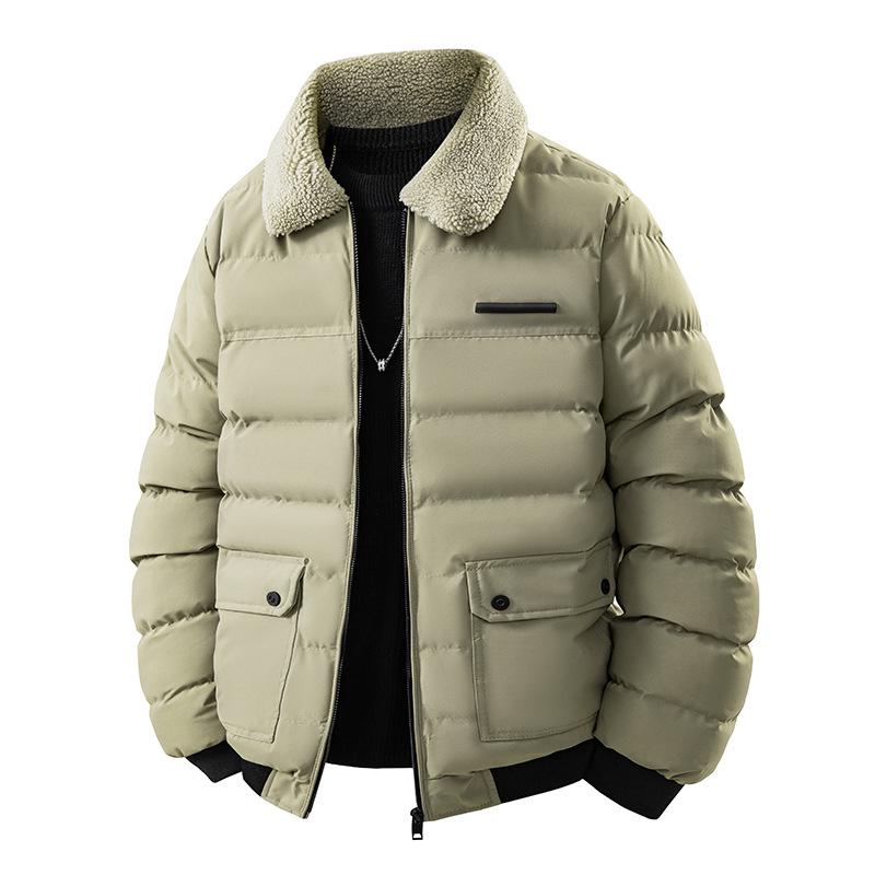 Winddichte Winterjacke für Herren aus Baumwolle mit warmem Pelzkragen – Jugendmode, trendiges Revers, vielseitiges Design
