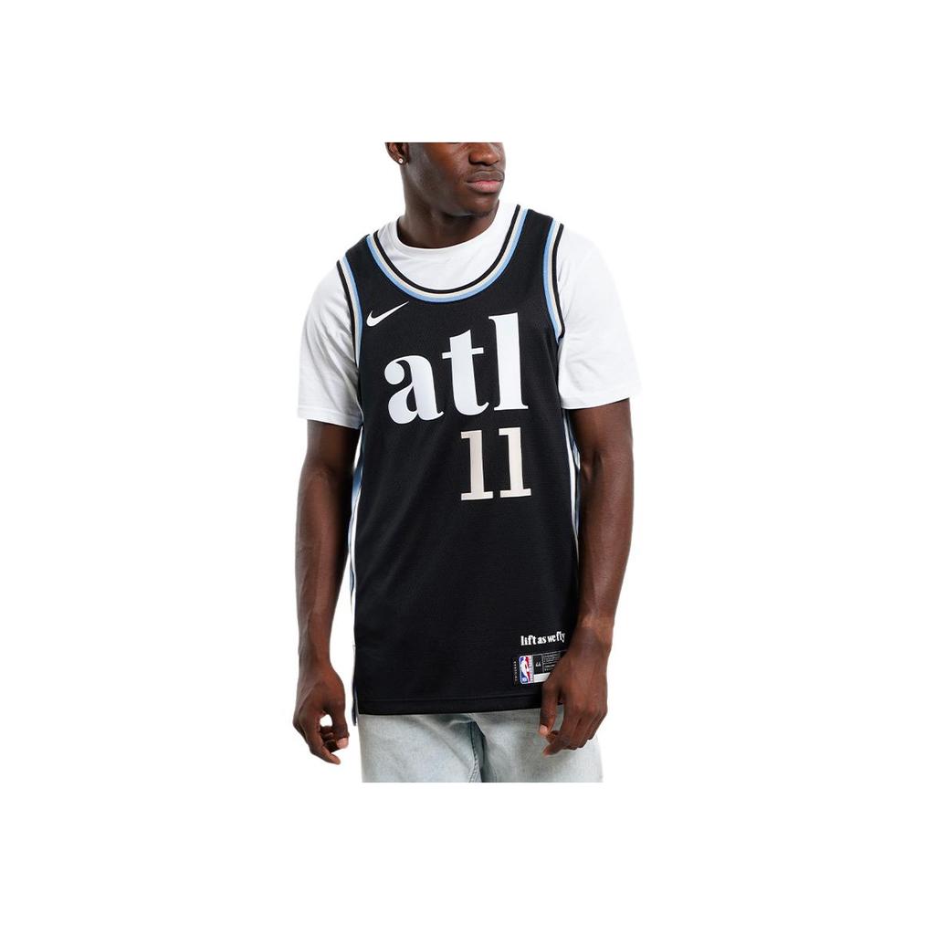 Nike Dri-Fit Digitaldruck Gespleißtes Rundhals Basketballtrikot City Edition Herren Tops Schwarz DX8486-011