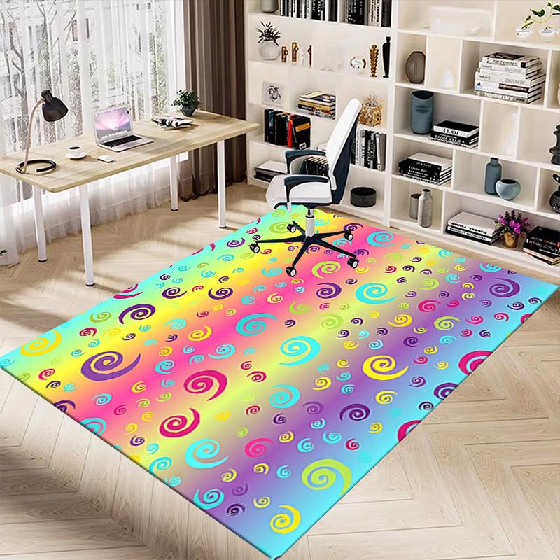 1PC Spiral Patterns Non-Slip Floor carpet, suitable for Office, bedroomand playrooms. It can also be used as a sofa footrest cover-T61