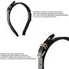 Unique Buckles Punk Headbands PU Leather with Metal Details Halloween Cosplay Headwear for Music Festivals and Event