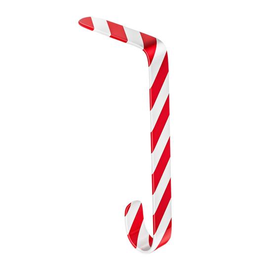Christmas Stocking Hooks Mantel Xmas Stocking Hangers Candy Cane Design Non-Slip Stocking Holders for Mantel Christmas Party Decoration