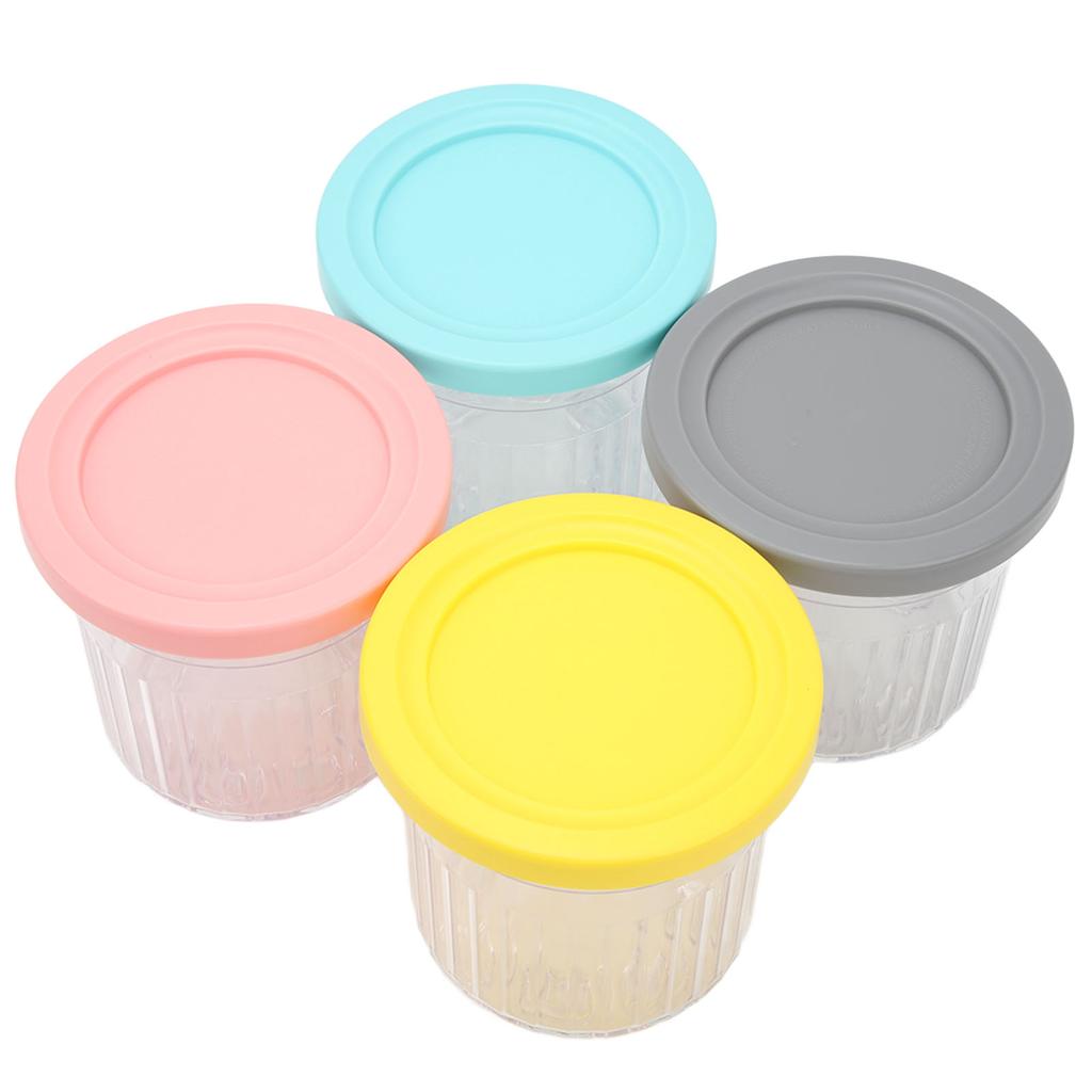 Eiscreme-Pintbehälter, 4 Stück, 600 ml, wiederverwendbare Gefrierbehälter für Lebensmittel, für NC299AMZ NC300s