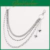 Hip Hop Heart Pendant Metal Belt Chain For Men And Women Casual Fashion Accessory